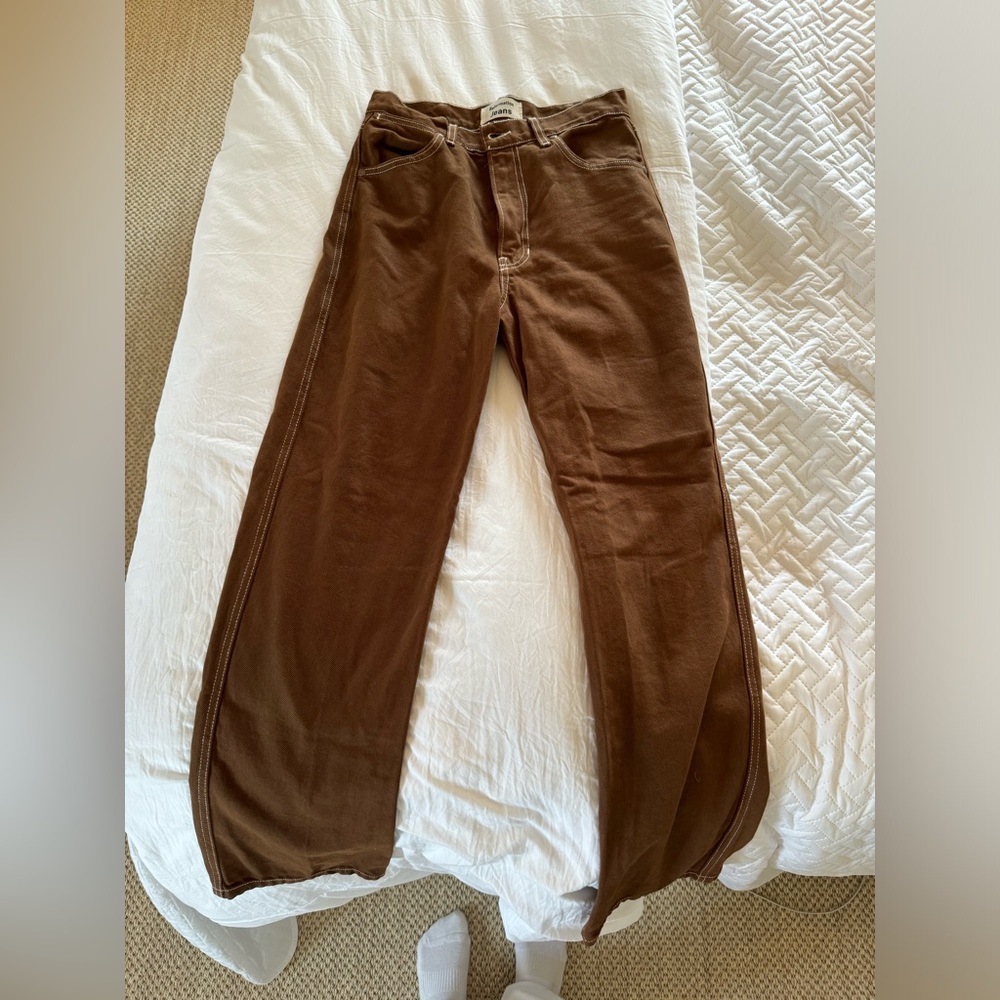 REFORMATION BROWN COWBOY JEANS!